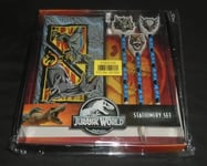 Jurassic World Park 7 Piece Stationary Set Kids School Christmas Xmas Dinosaur