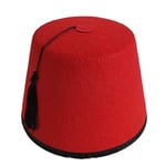 Filtrerad marockansk röd fezhatt turkisk hatt för män med svarta tofsar Tarboosh hatt Pasha fez egyptisk fez keps kostymhatt