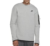 Nike Fleece Jogger T-Shirt Manches Longues Homme, DK Grey Heather/Black, FR : 2XL (Taille Fabricant : XXL)