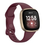 Bekvämt Fitbit Versa 4/ 3 band - Vinrött