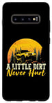 Coque pour Galaxy S10+ Vintage A Little Dirt Never Hurt, voiture tout-terrain, camion, 4x4, boue