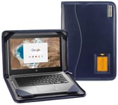 Broonel - Série Contour - Etui Bleu en Cuir De pour Ordinateur Portable Compatible avec Le HP 15 Laptop 15.6", AMD Ryzen 5