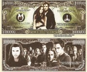 Novelty Dollar Twilight Vampire One Million Dollar Bills X 2 New Gift