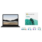Microsoft Surface Laptop 4 Super-Thin 13.5 Inch Touchscreen Laptop (Black) – Intel Core i7, 16GB RAM, 512GB SSD, Windows 11 Home, 2022 Model + Microsoft 365 Family Office apps