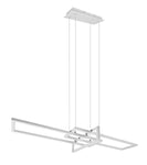 TRIO, Suspension, Salinas incl. 1 x LED,SMD,34,0 Watt,4000K,4400 Lm. Corps: Métal, blanc mat L:110,0cm, L:40,0cm, H:150,0cm Réglable avec interrupteur,IP20,4000K,Réglable en hauteur,Non variable