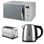 Digital Microwave Kettle Toaster SILVER Stainless Steel 2 slice Polished TOWER