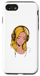 iPhone SE (2020) / 7 / 8 Minimalist girl listening to music with headphones Case