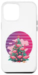 iPhone 15 Plus Pink Flamingo Christmas Tree with Cute Flamingos Case