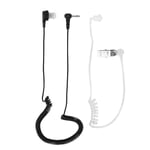 3.5mm Mono Listen Only Transparent Acoustic Tube Earpiece Headset Anti-Radiation for Radio/iPod/iPod Nano / MP3 / Cellphone/CD/FM Radio/AM Radio with a Replacement Ear Bud