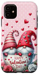 iPhone 11 Valentines Day Gnomes Cute Hearts Love Gnome For Her Him Case