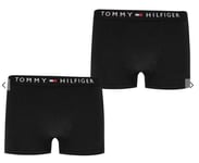 2 x Tommy Hilfiger Boys Boxer Trunks Shorts 10-12 Years Navy New Cotton Stretch