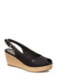 Iconic Elba Sling Back Wedge Black Tommy Hilfiger