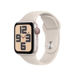 Apple Watch SE OLED 40 mm Numérique 324 x 394 pixels Écran tactile 4G Beige Wifi GPS (satellite), S/M - Neuf