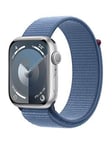 Apple Watch Series 9 (Gps), 45Mm Silver Aluminium Case With Winter Blue Sport Loop