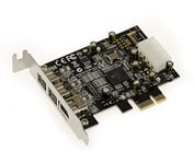 KALEA-INFORMATIQUE Carte contrôleur PCI Express Low Profile Firewire 800 et 400 IEEE1394A et IEEE1394B (PCIe x1) - 2+1 Sorties avec Chipset TI XIO2213BZAY