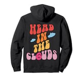 Head In The Clouds Smiling Aesthetic Trendy Words On Back Pullover Hoodie