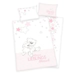babybest® Flanell sengetøy favorittperson rosa GOTS 100 x 135 cm