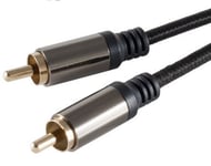 Premium Phono kabel - BlackCotton serie - 2.5 m