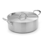 Samuel Groves Classic Stainless Steel Triply 26cm Saute Pan with Side Handles &