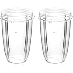 24oz Juicer Cups Kompatibel med Nutribullet 600W 900W Blenders, Juicer Reservdelar (2 Pack)