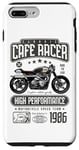 Coque pour iPhone 7 Plus/8 Plus Café Racer Moto Anniversaire Motard Né en 1986