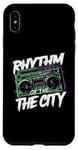 Coque pour iPhone XS Max Rythme de la ville - Vintage Ghettoblaster Boombox Lover
