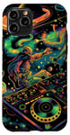 Coque pour iPhone 11 Pro Galactic DJ : des rythmes de danse cosmiques extraterrestres