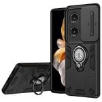 SKALO Motorola Edge 50 5G Armor Hybrid Metallring Kameraslider - Svart Svart