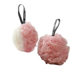 Dusch- och Badsvamp 2-pack, Vit & Rosa