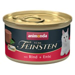 Animonda Vom Feinsten Adult 12 x 85 g - Nötkött + Anka