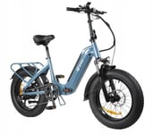 DYU FF500 500W Elcykel med feta däck, 70 km räckvidd, 20×4.0 terrängdäck, avtagbart 13,5 Ah batteri för äventyr och pendling