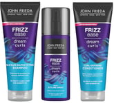 JOHN FRIEDA Frizz Ease DREAM CURLS TRIO  Shampoo + Conditioner + Curl Spray