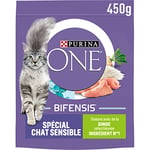 PURINA ONE Bifensis Chat Sensible Croquettes à la Dinde pour Chats Adultes Sac de 450g | Lot de 10