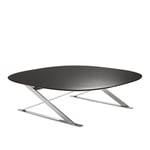 Maxalto - Pathos Square Small Table 110, Bright Chromed, Calacatta White Marble top