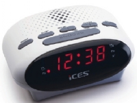 Ices ICR-210, Klockradio, FM, PLL, LED, 1,52 cm (0.6), Vit, 3 V