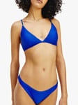 Tommy Hilfiger Textured Triangle Bikini Top, Sapphire Blue