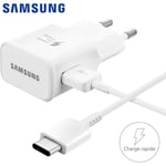 Chargeur Samsung Rapide EP-TA20EWE + Cable USB Type C pour Samsung Galaxy S21 FE 5G Couleur Blanc