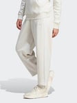 adidas Sportswear Essentials 3-stripes Open Hem Fleece Joggers - Off White, Off White, Size Xs, Women