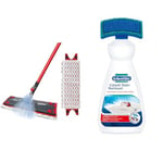 Vileda 1-2 Spray Mop, Microfibre Flat Floor Spray Mop with Extra Head Replacement, Set of 1x Mop and 1x Refill, Red & Dr. Beckmann Carpet Stain Remover, 650ml,Packaging may vary