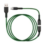 NiTHO Breakaway Charge and Play Cable Compatible with Xbox One Controllers, 3 Meters Extra Long Charging Cable with Magnetic Connector (1 Pack, Green)
