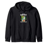 Save The Rainforest Protect The Wildlife Environmental Zip Hoodie