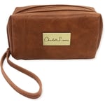 CharlottLinnéa Brown Zircon Casual Makeup Bag