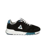 Le Coq Sportif Omega X Sport Lace-Up Black Smooth Leather Mens Trainers 1810689