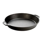 Lodge 43.18 cm / 17 inch Pre-Seasoned Cast Iron Round Skillet / Frying Pan,Black