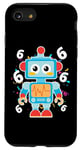 Coque pour iPhone SE (2020) / 7 / 8 T-shirt 6ème anniversaire robot robot pour enfants de 6 ans garçons et filles