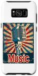 Coque pour Galaxy S8+ Microphone chanteur vintage rétro chanteur