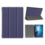 Lenovo Tab M10 FHD REL tri-fold läderfodral - Mörkblå Blå