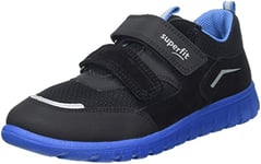 Superfit Sport7 Mini Sneaker, Black Blue 0000, 10 UK Child