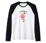 Flamin-go Funny Flamingo Pun Raglan Baseball Tee