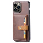 Trolsk Leather Wallet & Stand Case (iPhone 14 Pro) - Brun